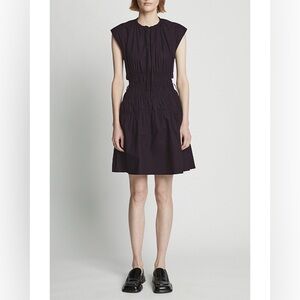 Proenza Schouler White Label Poplin Drawstring Mini Dress